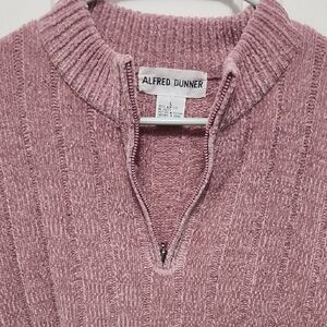 Alfred Dunner Pink Ribbed Knit Top